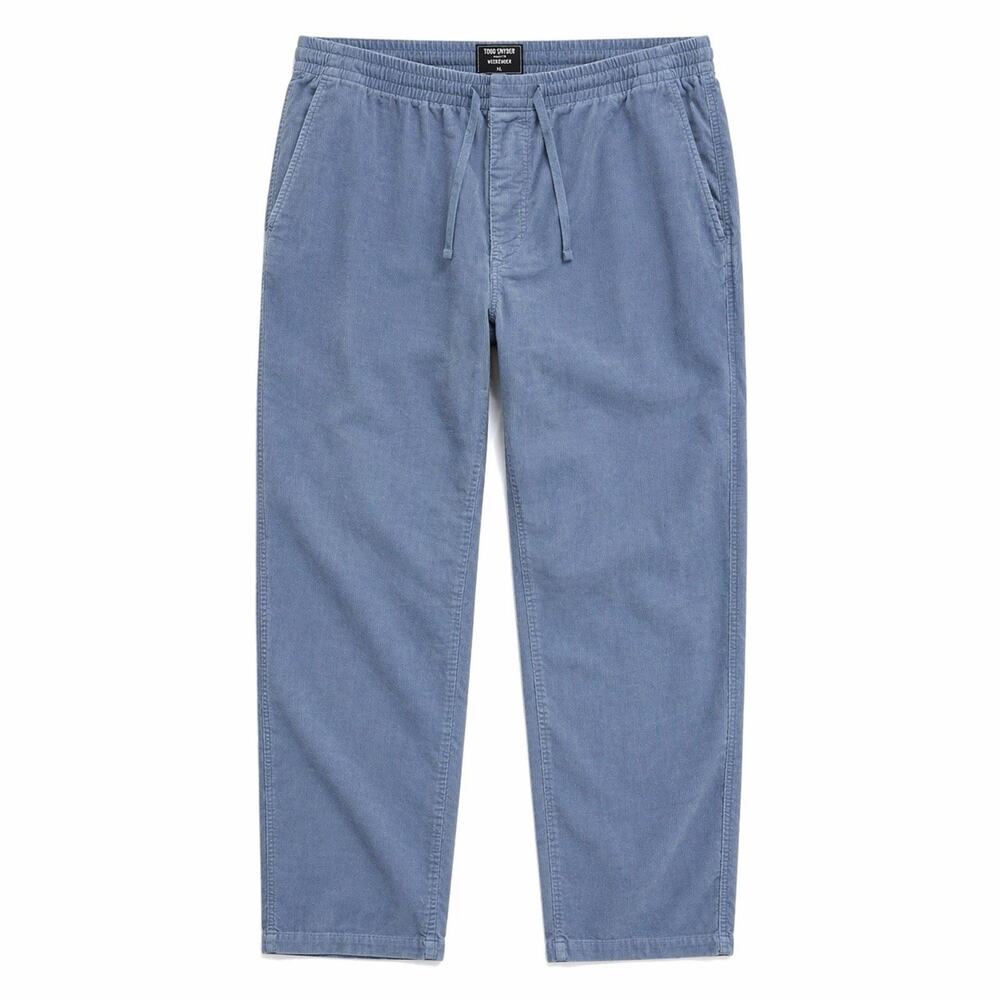 Todd Snyder Weekender Corduroy Pants Mens XL Blue Pull On Elastic Waist Casual